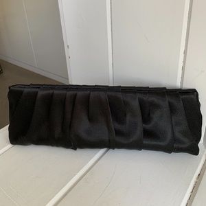 Lord & Taylor black satin evening clutch